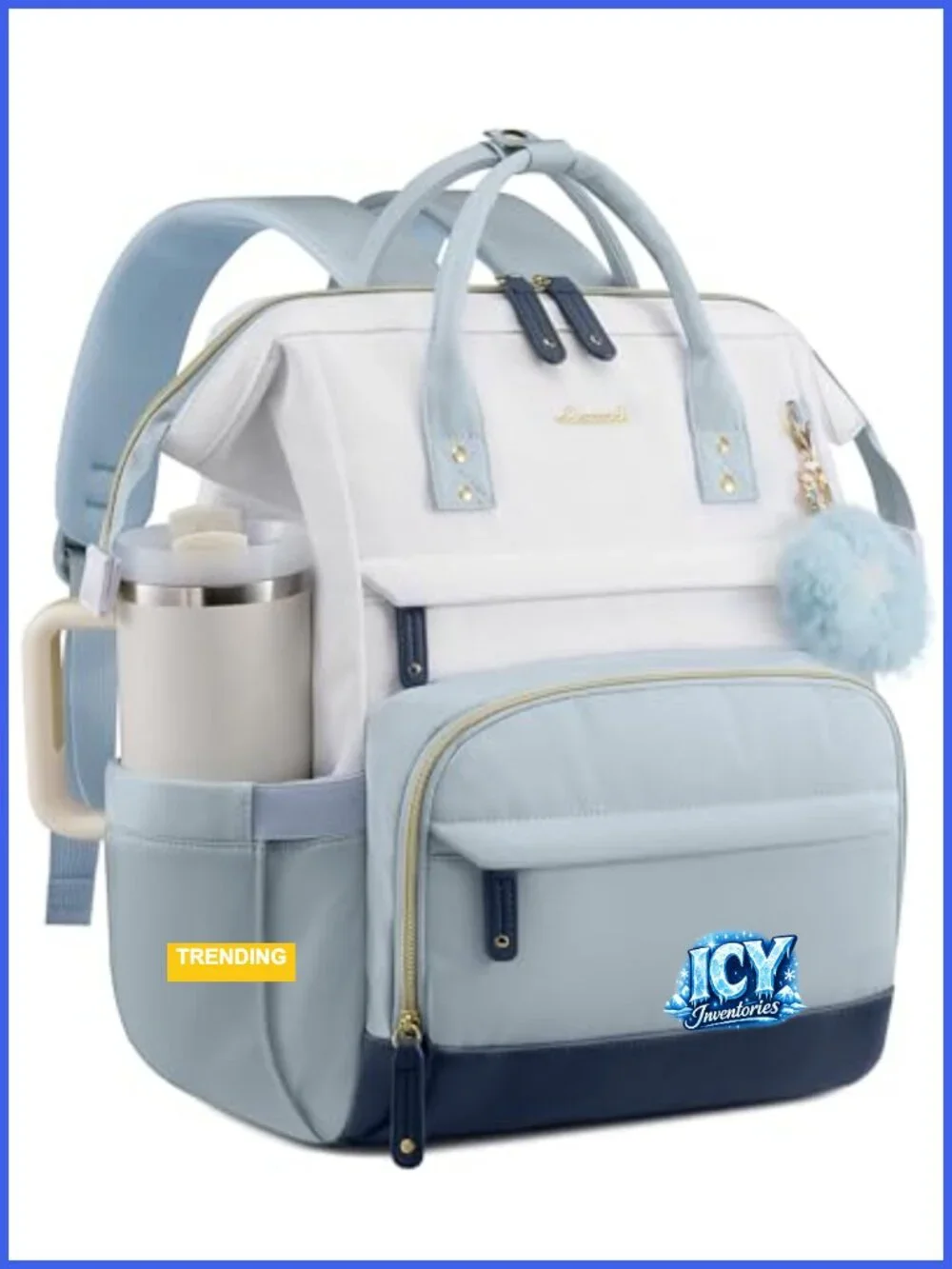 17-Inch Laptop Backpack for Women, Waterproof Work Travel Daypack